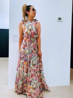 Zimmermann Lovestruck Ruffle Sleeveless Cutout Maxi Dress Print Size 0 for rent on The Volte - image 2