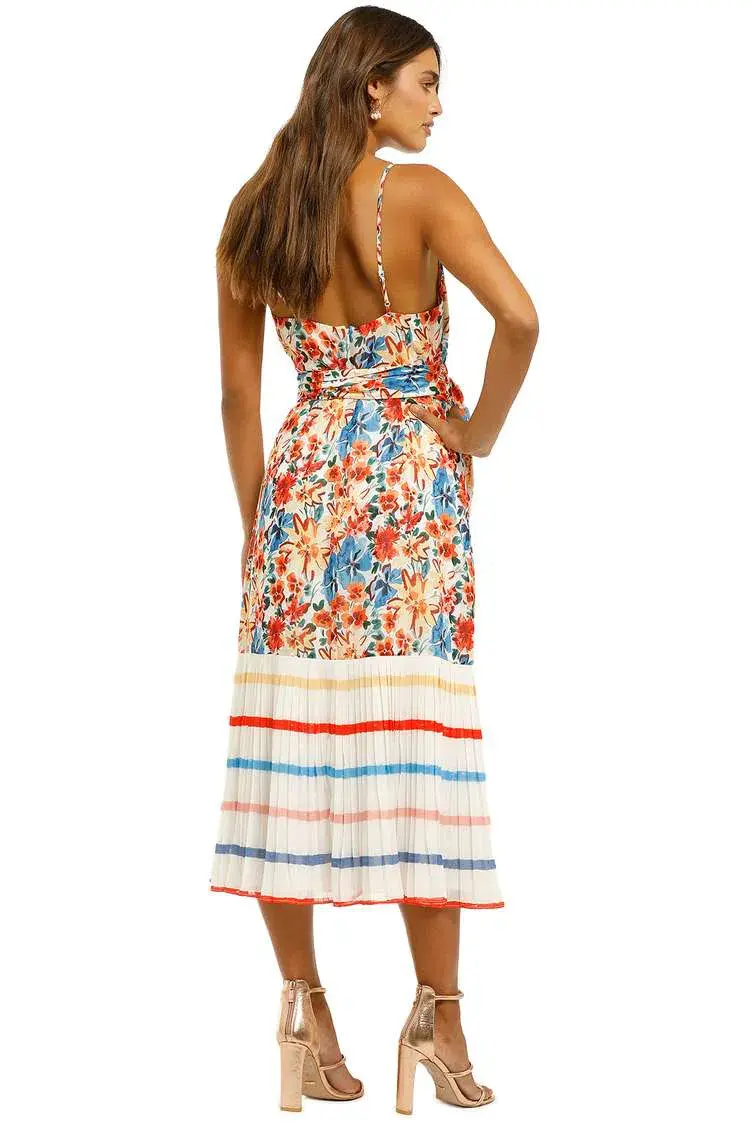 Talulah Merengue Midi Dress Tropicana Floral Multi Print Size 8 for rent on The Volte - main image