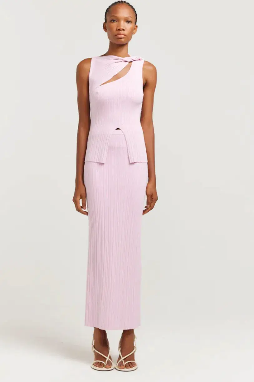 Henne Romee Knit Set Musk Pink Size 8 for rent on The Volte - main image