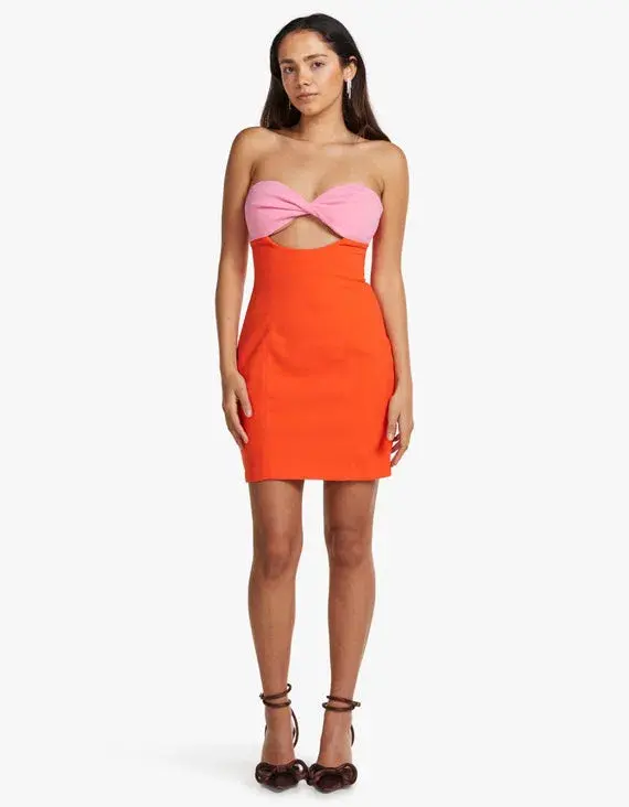 Misha Mikel Dress Orange Size 10/M for rent on The Volte - main image