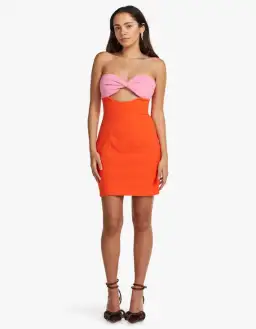 Misha Mikel Dress Orange Size 10/M for rent on The Volte - image 1