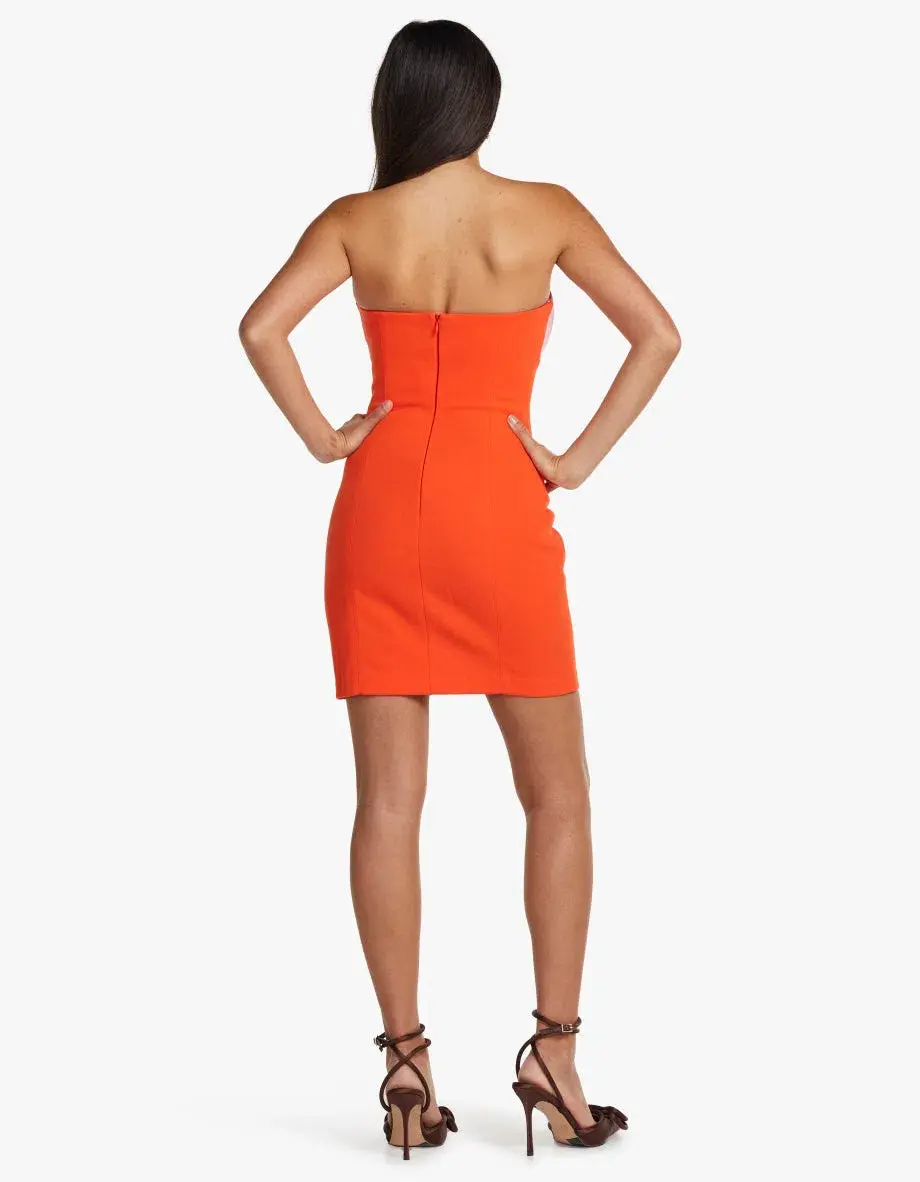 Misha Mikel Dress Orange Size 10/M for rent on The Volte - main image