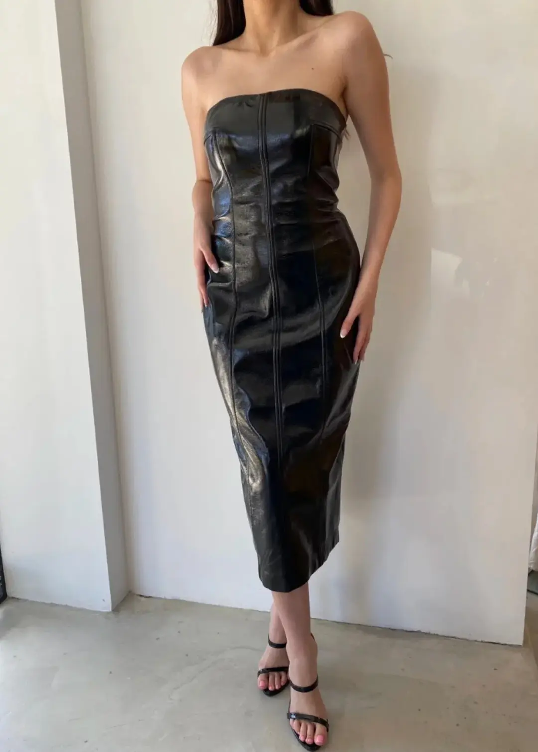 Mossman Organised Chaos Midi Dress Black Size AU 6 for rent on The Volte - main image