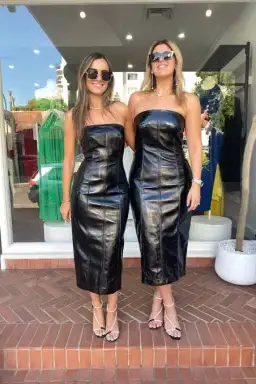 Mossman Organised Chaos Midi Dress Black Size AU 6 for rent on The Volte - image 2