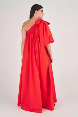 Oroton One Shoulder Dress Red Size AU 8 for rent on The Volte - image 5