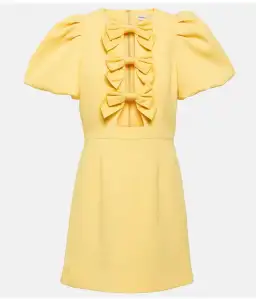 Rebecca Vallance Chloe Bow Mini Dress Lemon Yellow Size 8 for rent on The Volte - image 5