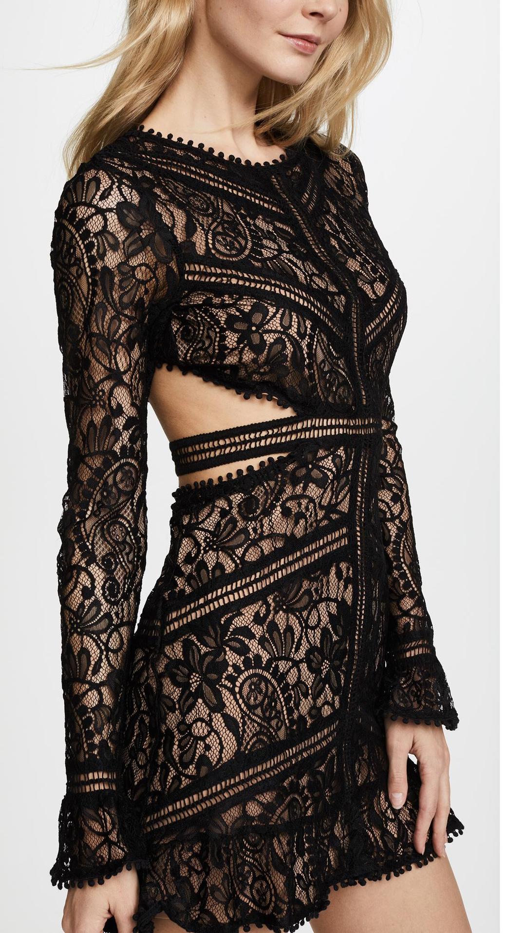 Emerie Cut Out Dress Black for rent on The Volte - main image