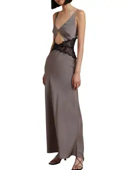 Bec & Bridge Camille Maxi Dress Grey Size AU 10
