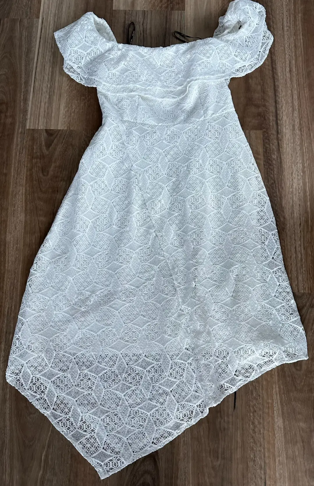 White Lace Wayne Cooper Dress Size 14 for rent on The Volte - main image