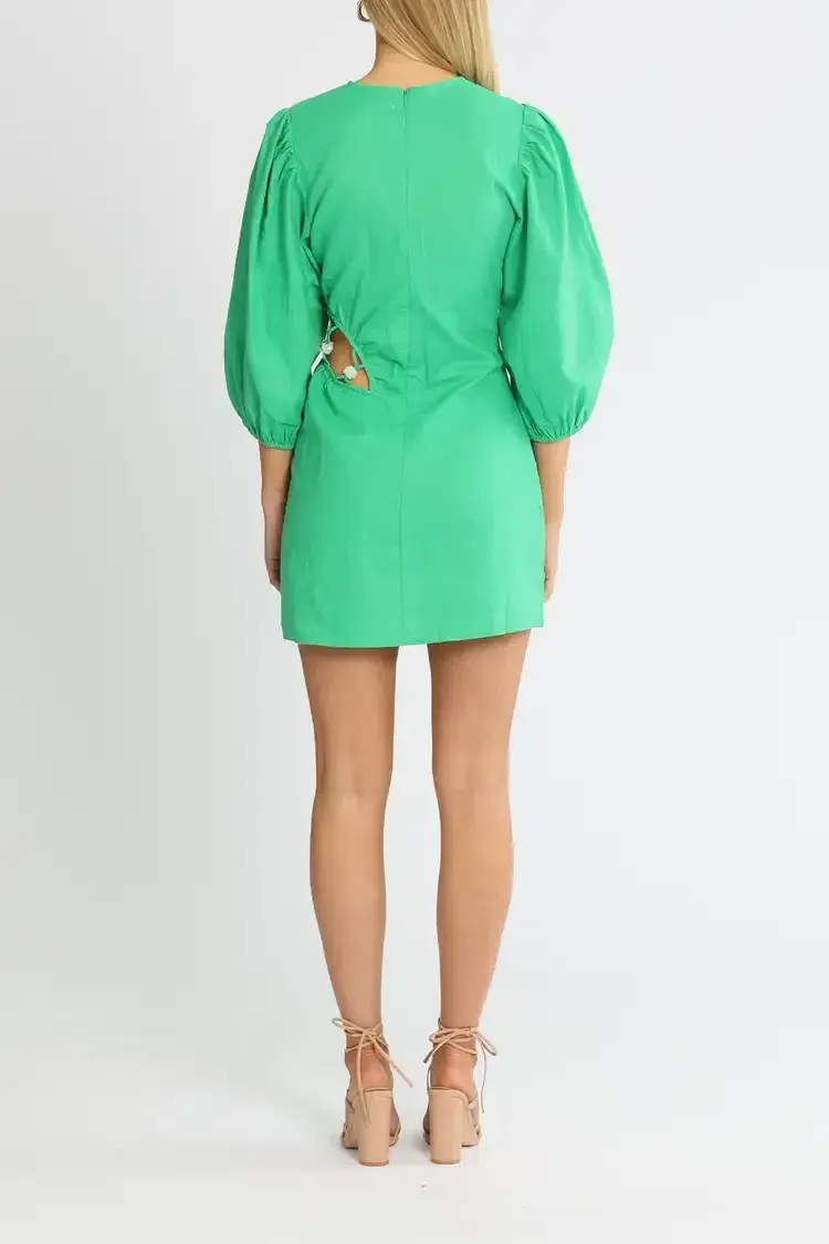 Suboo Elodie Mini Dress Green Size 10 for rent on The Volte - main image