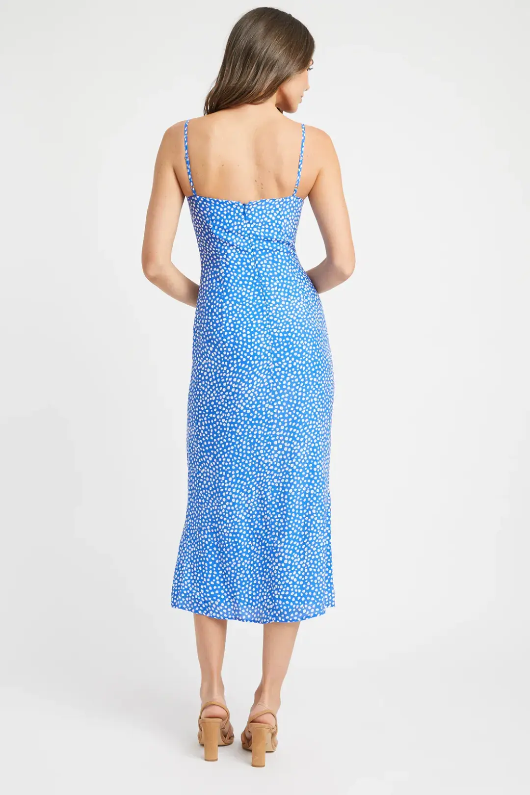 Kookai Karlie Midi Twist Dress in Blue/White Size 12 for rent on The Volte - main image