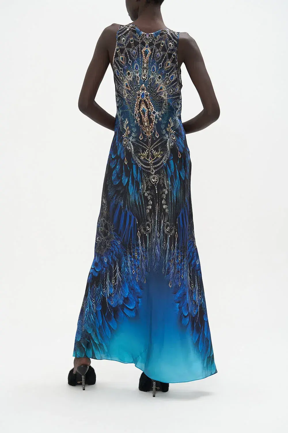 Camilla Ground Control Bias Cut Tank Dress Blue Size 16 for rent on The Volte - main image