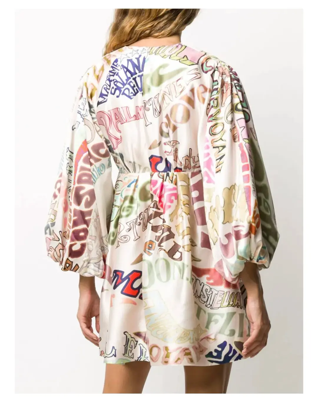Zimmermann The Ladybeetle Word Mini Dress in Word Print Size 2/Au 12 for rent on The Volte - main image