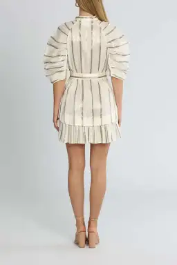 Acler Leighton Mini Dress Ivory Print Size 8 for rent on The Volte - image 3
