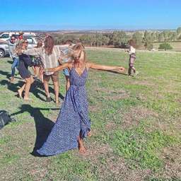 Vagabond Backless Splash Dress Navy Tiny Floral for rent on The Volte - image 3