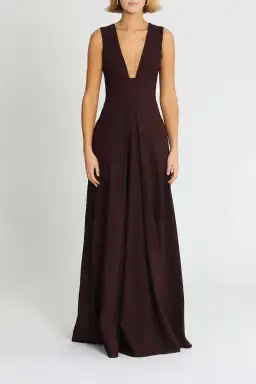Aurelio Costarella Sandrine Gown Brown Burgundy Size 8