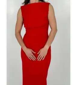 Effie Kats Verona Gown in Cherry Red Size S / AU 8 for rent on The Volte - image 3