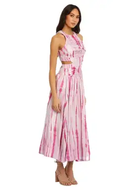 AJE Introspect Ripple Midi Dress in Pink Size 10 for rent on The Volte - image 2
