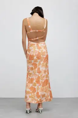 Significant Other Elena Cut Out In Scarlet Poppy Print Size 10 for rent on The Volte - image 4