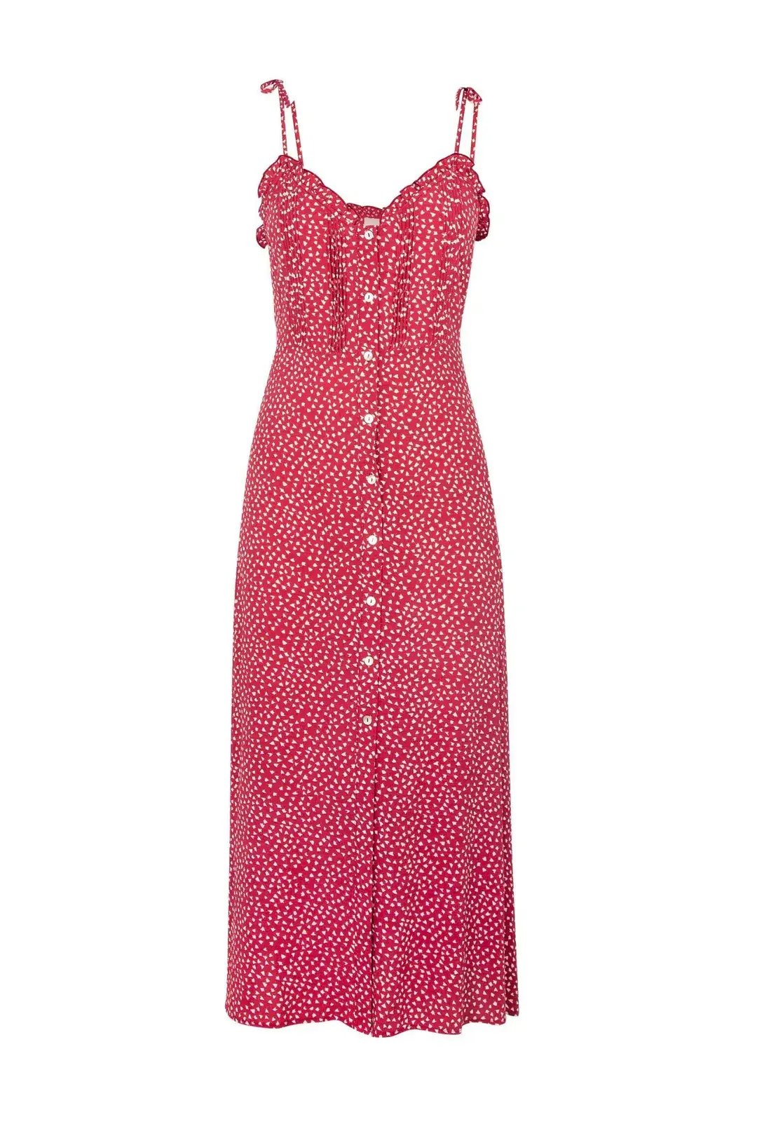 Auguste the Label River Della Midi Dress Red Size 12 for rent on The Volte - main image