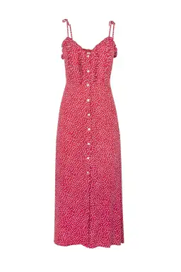 Auguste the Label River Della Midi Dress Red Size 12 for rent on The Volte - image 4