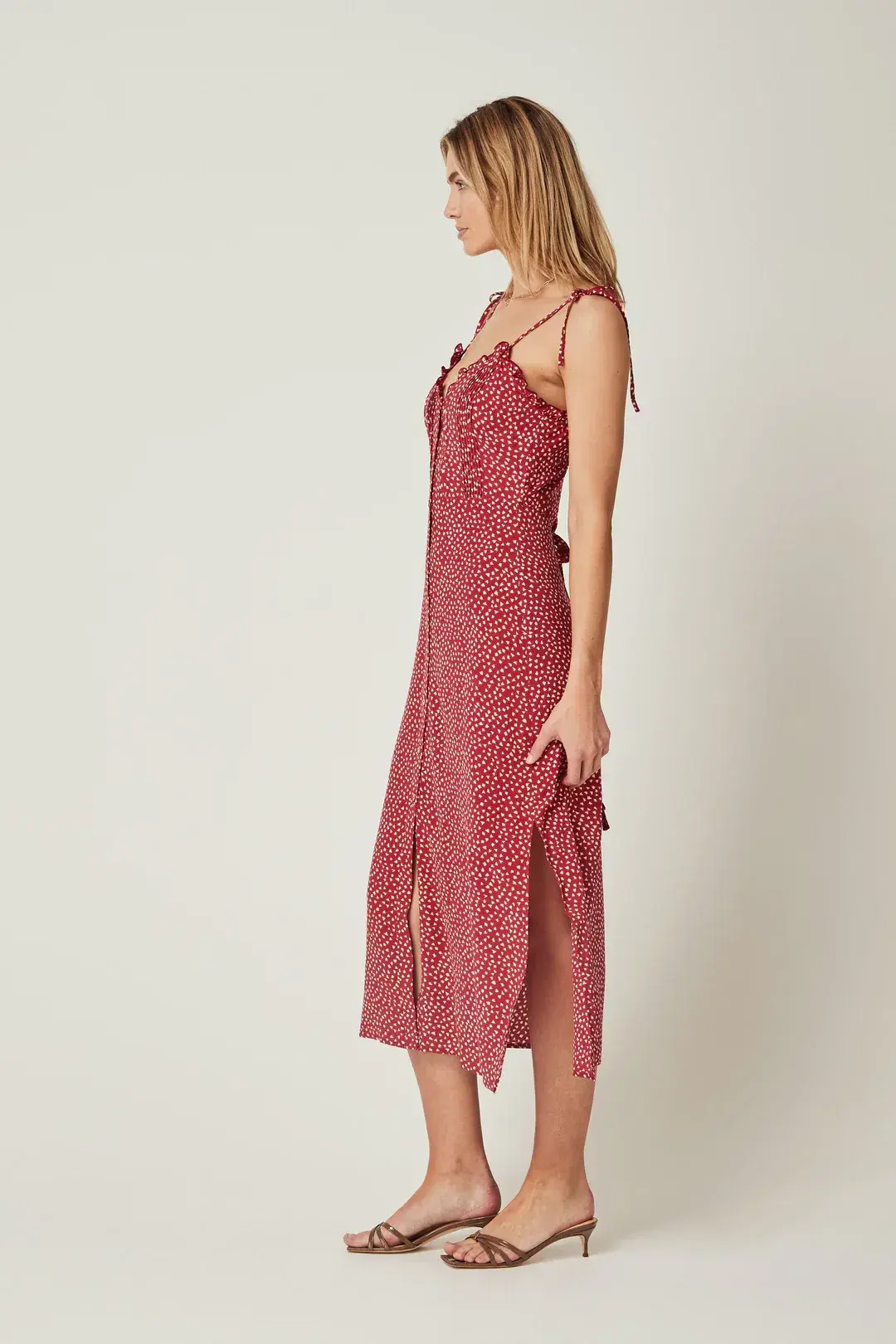 Auguste the Label River Della Midi Dress Red Size 12 for rent on The Volte - main image