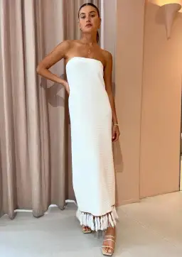 Viktoria and Woods Astrology Crochet Dress Ivory Size 2 / AU 10 for rent on The Volte - image 1