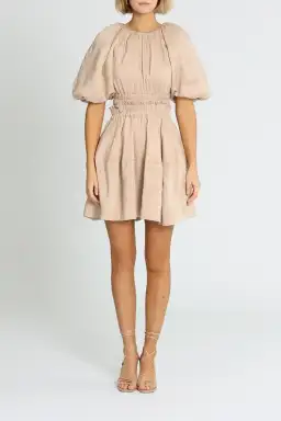 Aje Solitude Cutout Mini Dress in Beige Size 6 for rent on The Volte - image 1