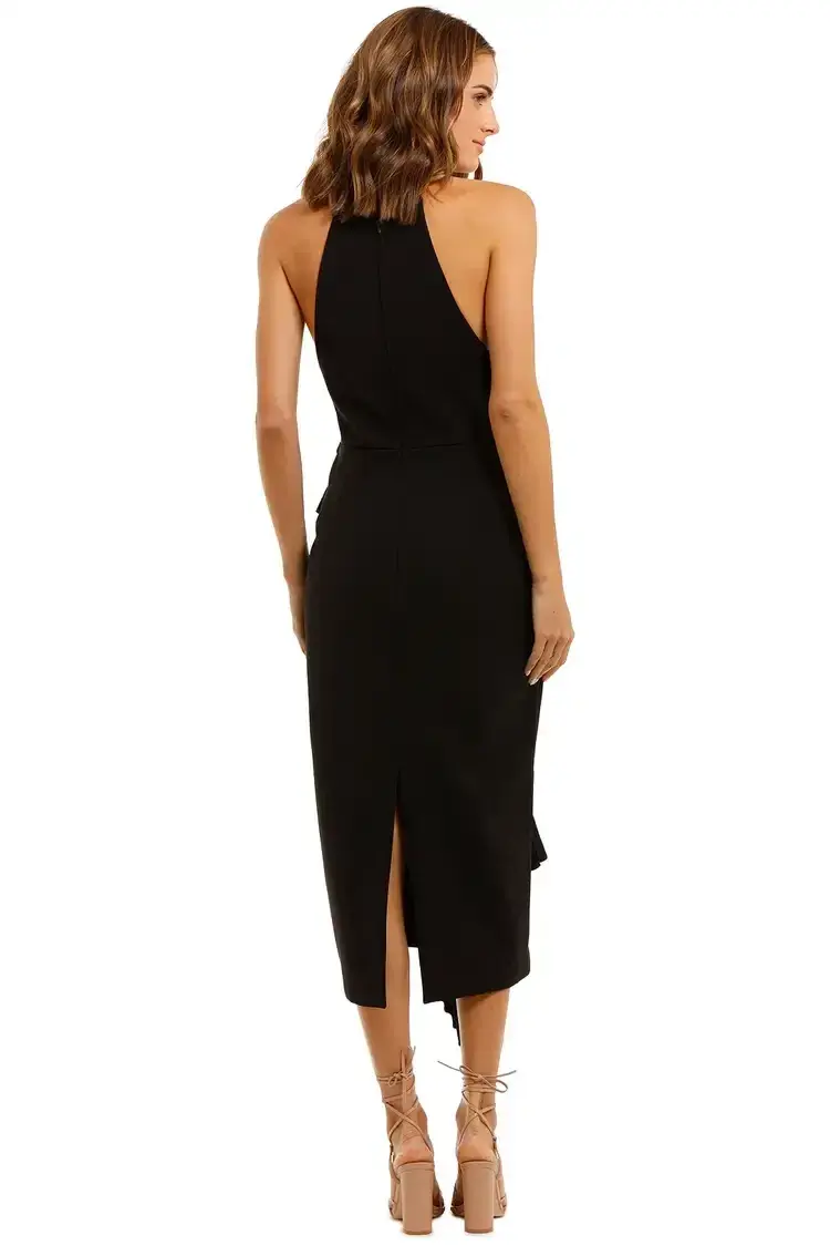 Acler Bercy Midi Dress in Black Size 10 for rent on The Volte - main image