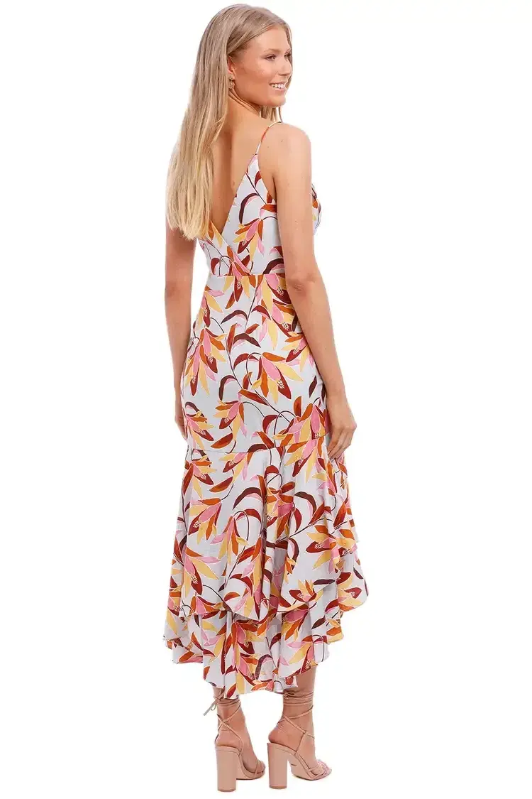 Acler Marlay Midi Dress Floral Size 8 - Image 3