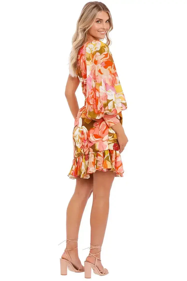 Acler Lawson Mini Dress in Pink Bouquet Size 12 - Image 3