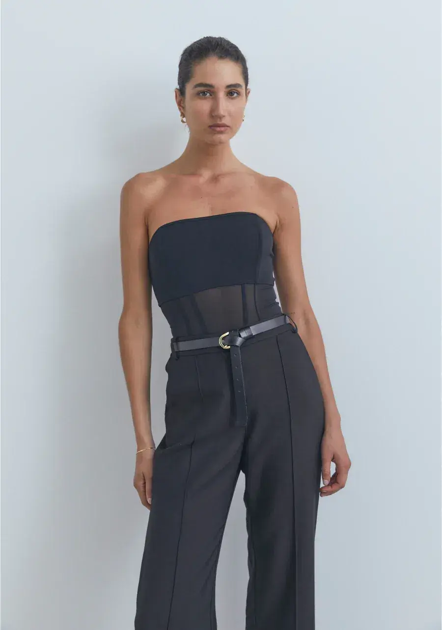 Viktoria and Woods Rome Bustier Corset Top in Black Size 1 / AU 8 for rent on The Volte - main image