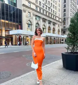 Bianca & Bridgett Ashley Dress Orange Size 6 for rent on The Volte - image 5