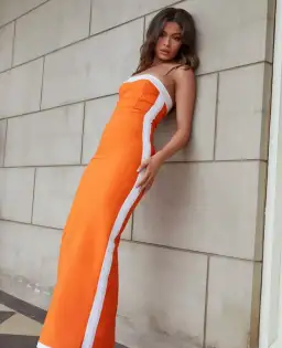 Bianca & Bridgett Ashley Dress Orange Size 6 for rent on The Volte - image 1