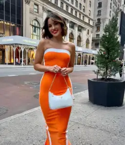 Bianca & Bridgett Ashley Dress Orange Size 6 for rent on The Volte - image 6