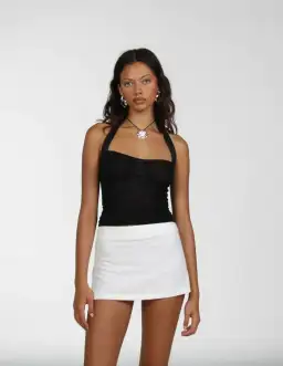 Amelie Teje Midnight Curfew Mesh Bustier Black Size S/Au 8 for rent on The Volte - image 4