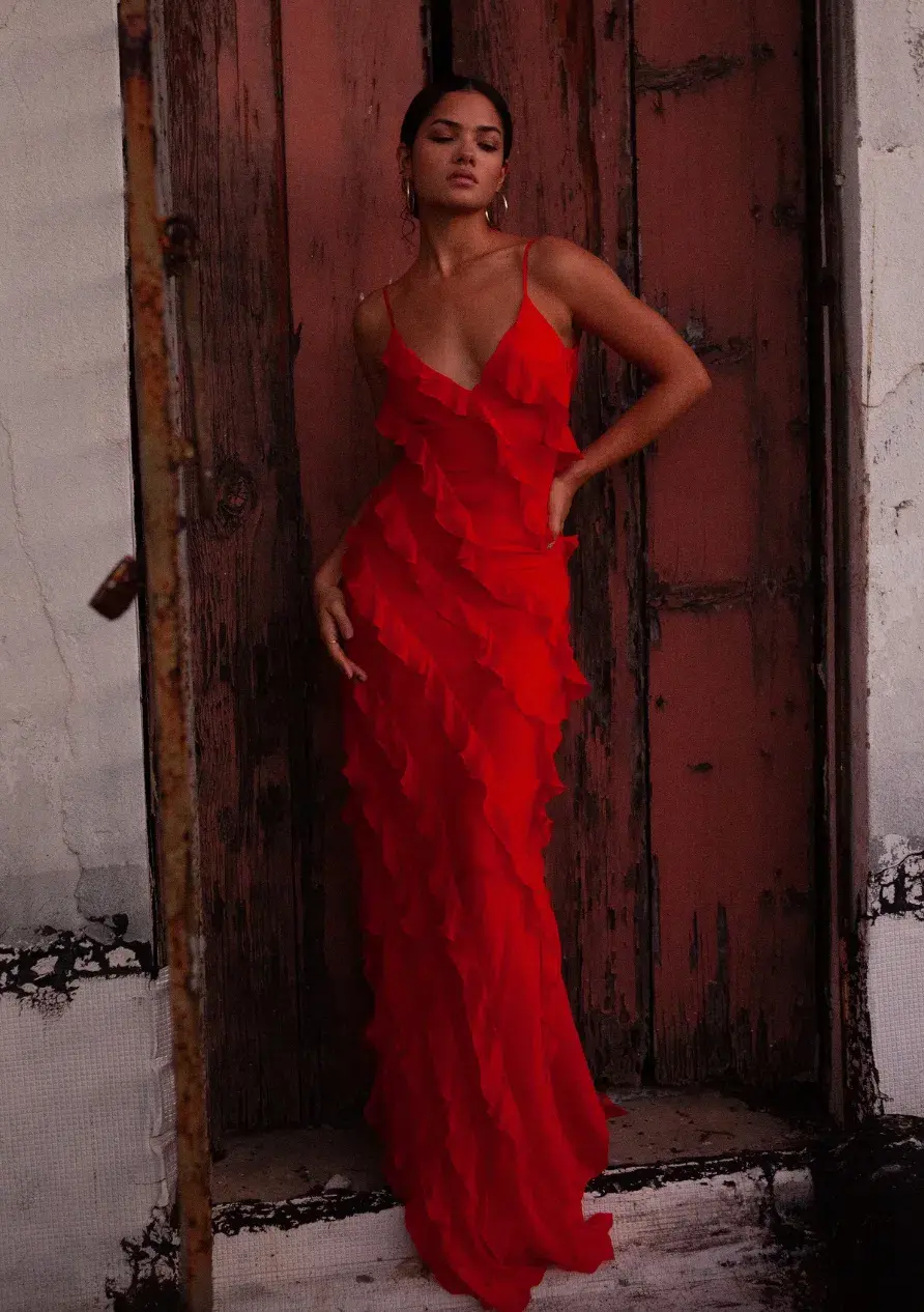 Rat & Boa Cecelia Dress Red Size Large /Au 12 for rent on The Volte - main image