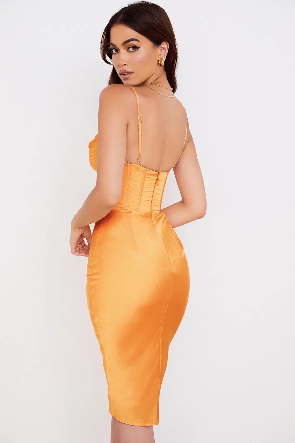 House of CB Myrna Dress Tangerine Size L/AU 12 for rent on The Volte - main image