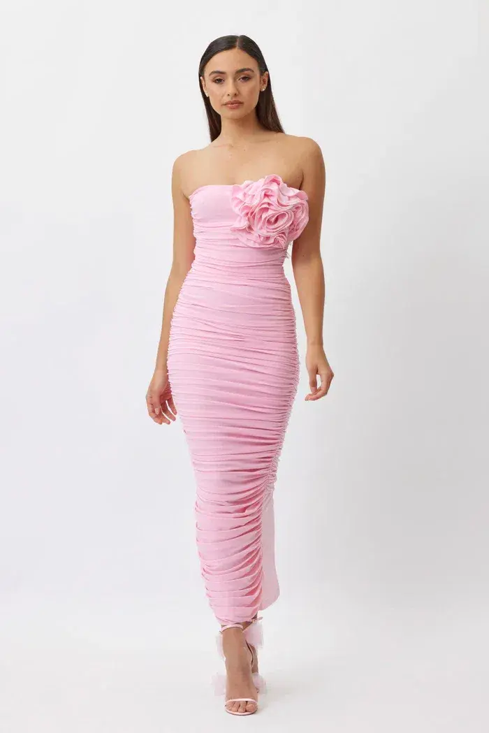 Bianca and Bridgette Tara Dress Pink Size 8 for rent on The Volte - main image