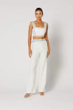 Winona Vittoria Top and Pant Set White Print Size 6 & 8 for rent on The Volte - image 1