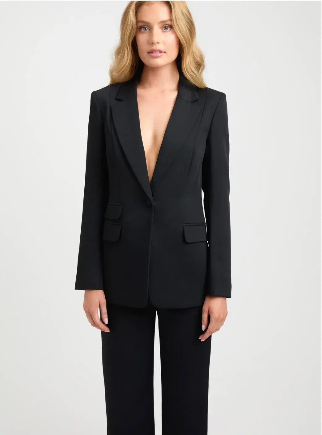 Kookai Oyster Pocket Blazer Black Size 8 for rent on The Volte - main image