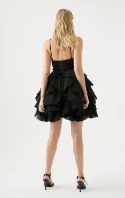 Aje Elise Pleat Mini Dress in Black Size 10 AU / 6 US for rent on The Volte - image 4