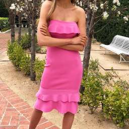 Kookai Miami Frill Dress Pink Size 1