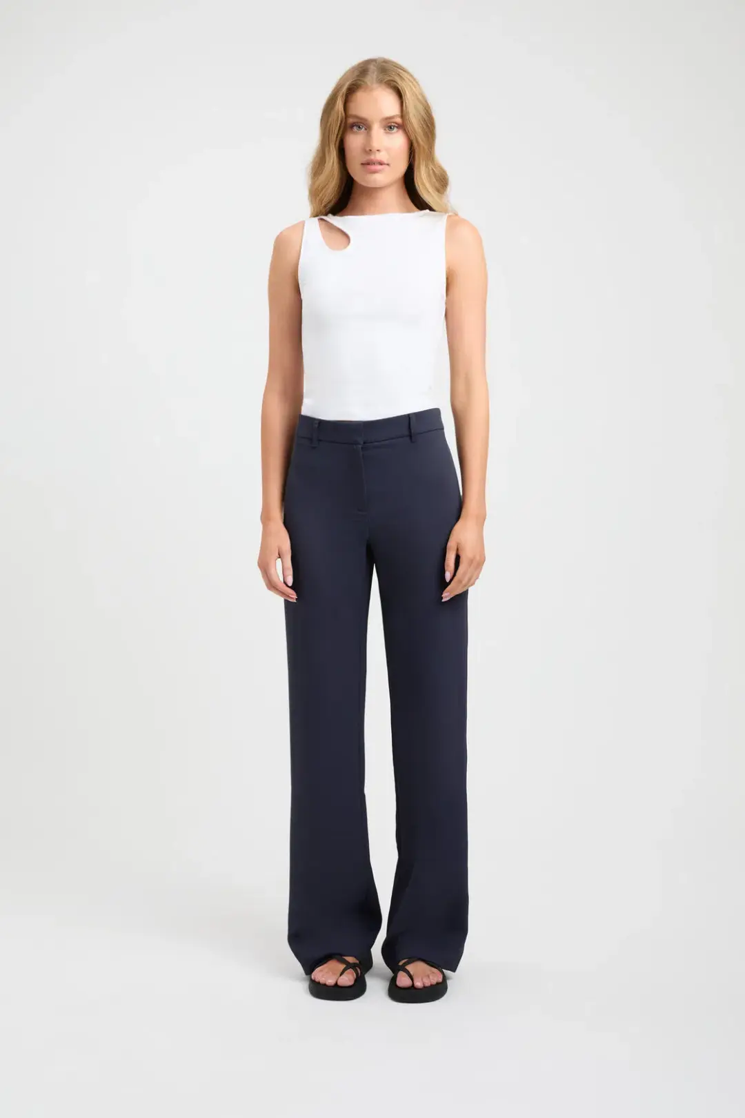 Kookai Oyster Suit Pant Navy Size 8 for rent on The Volte - main image