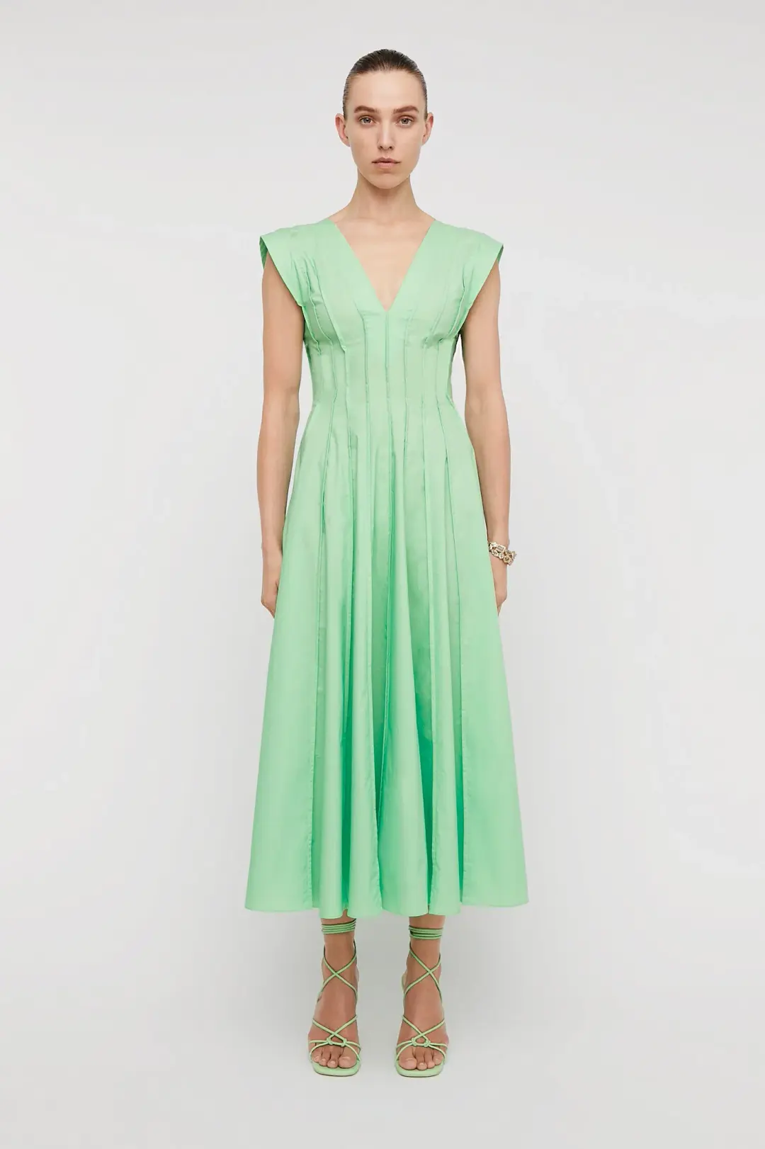 Scanlan Theodore Parachute French Seam Dress in Spearmint Size 14 for rent on The Volte - main image