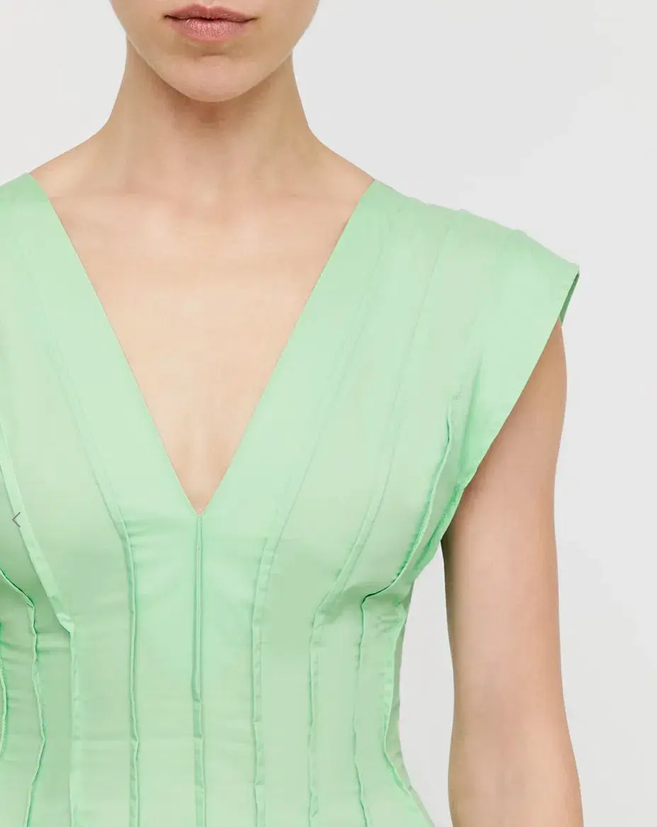 Scanlan Theodore Parachute French Seam Dress in Spearmint Size 14 for rent on The Volte - main image