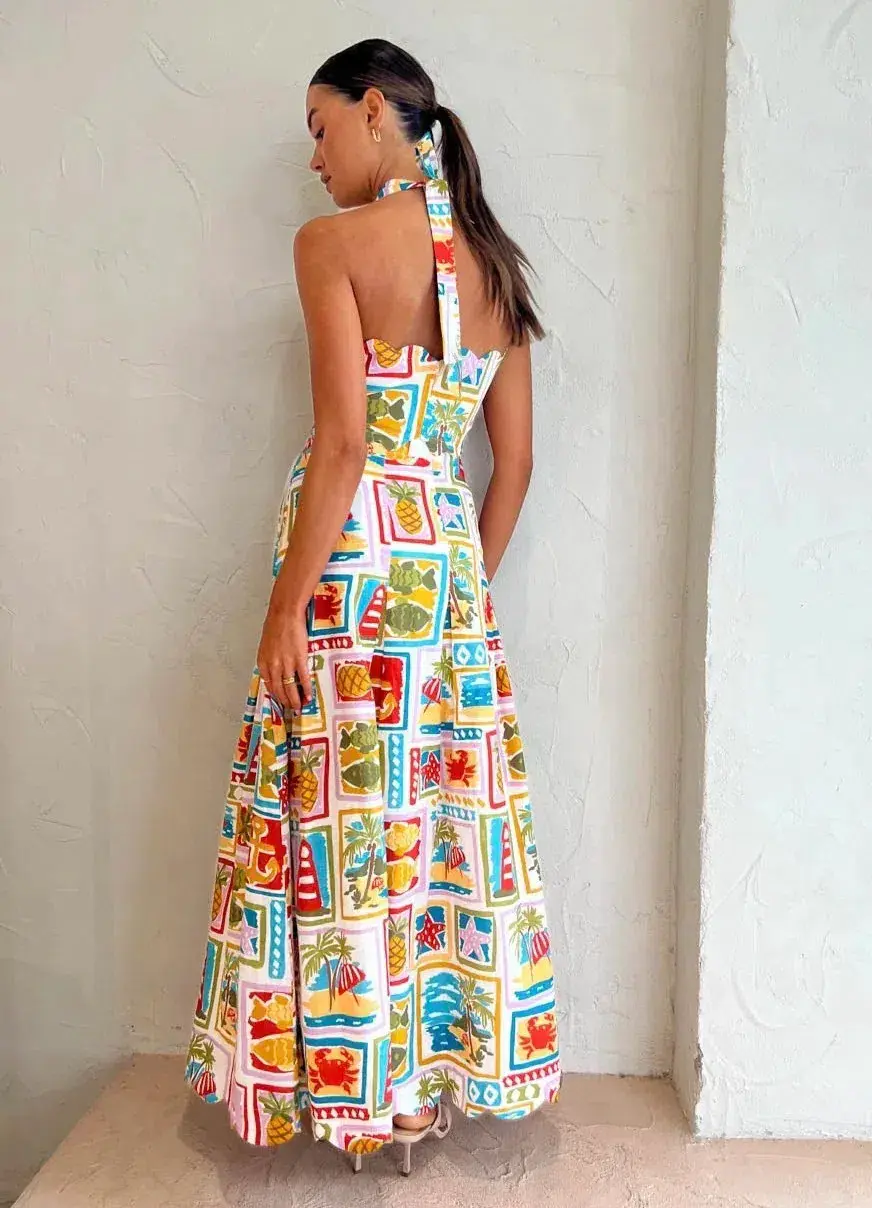 By Nicola Sea Change Top and Maxi Skirt Set In Summer Vacation Size 6 for rent on The Volte - main image