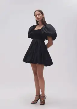 Aje Casa Puff Sleeve Mini Dress Black Size 12 for rent on The Volte - image 2