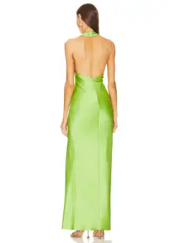 Khanums X Revolve Pear Halter Gown Green Size XS/Au 6 for rent on The Volte - image 3