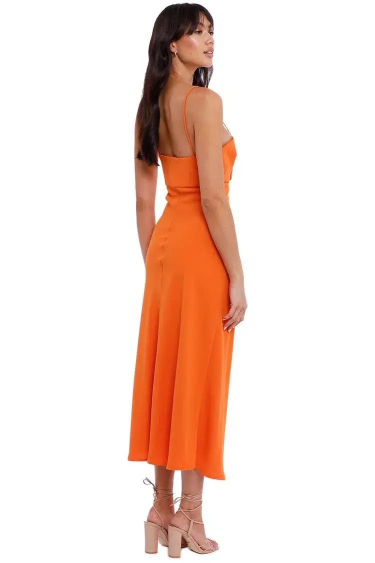 By Johnny Nicole Bias Dress Orange Size 12 - Image 2